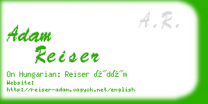 adam reiser business card